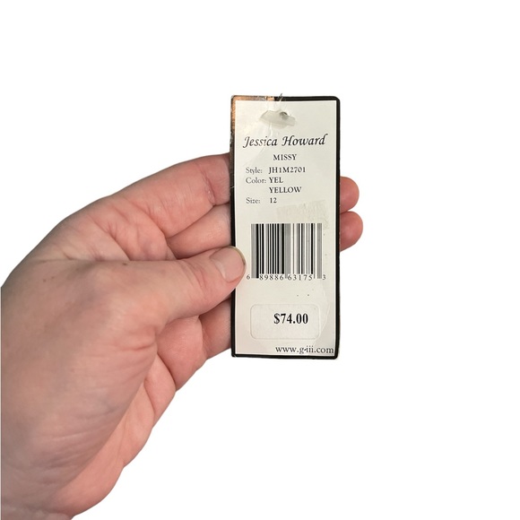 NWT Jessica Howard Sleeveless Yellow Floral Dress - Picture 4 of 9